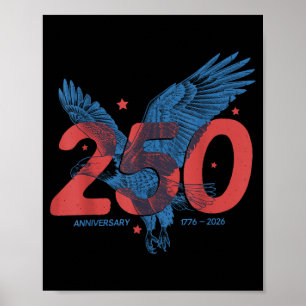 Poster 250e anniversaire de l'indépendance des États-Unis