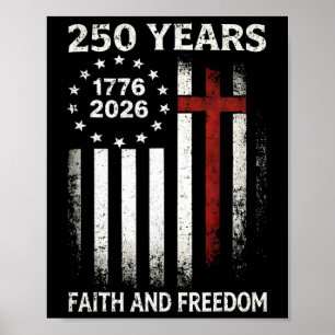 Poster 250e anniversaire de l'indépendance Liberté 250 an