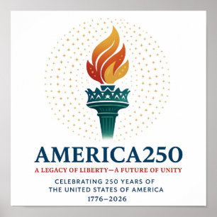 Poster 250e anniversaire des États-Unis