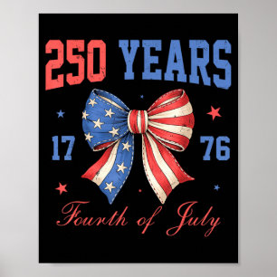 Poster 250e anniversaire des États-Unis 1776 2026 pour ho