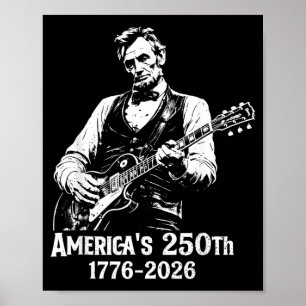 Poster 250e anniversaire États-Unis Abe 16e président Gui