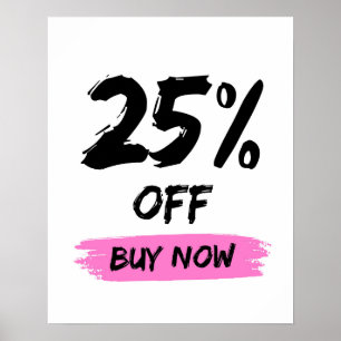 Poster 25% De Vente Signe, Vente Grande Boutique