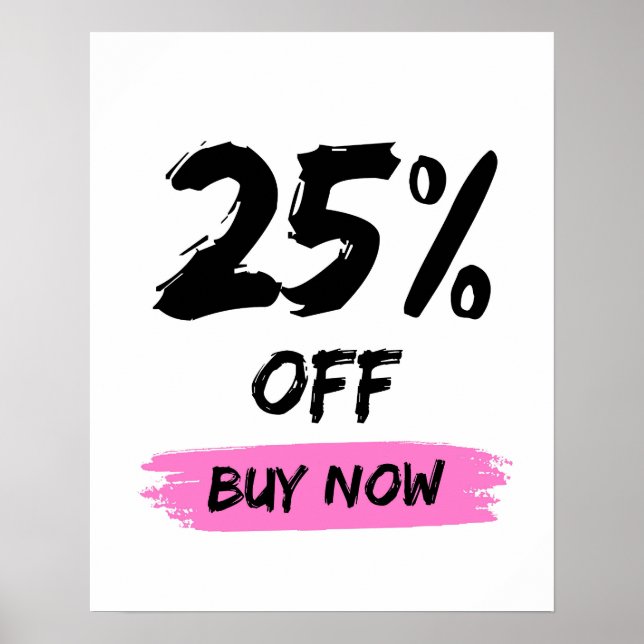 Poster 25% De Vente Signe, Vente Grande Boutique (Devant)