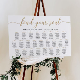 Poster 25 Tables Trouvez Votre Place Plan de table