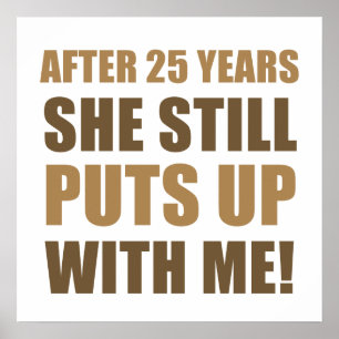 Poster 25e anniversaire Humour pour hommes