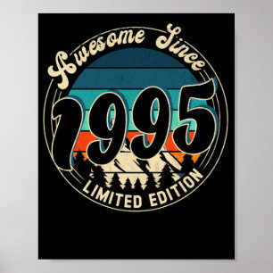 Poster 27 ans Vintage 27ème année Anniversaire 1995