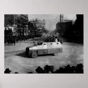 Poster 27 mars 1917 :  L'escadron de véhicule blindé