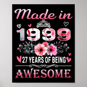 Poster 27e anniversaire fait en 1999 27 ans d'être génial