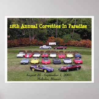 Poster 28e Corvettes Annuelles Au Paradis