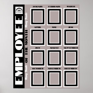 Poster 2.5X3IN photo employé de l'affichage du mois