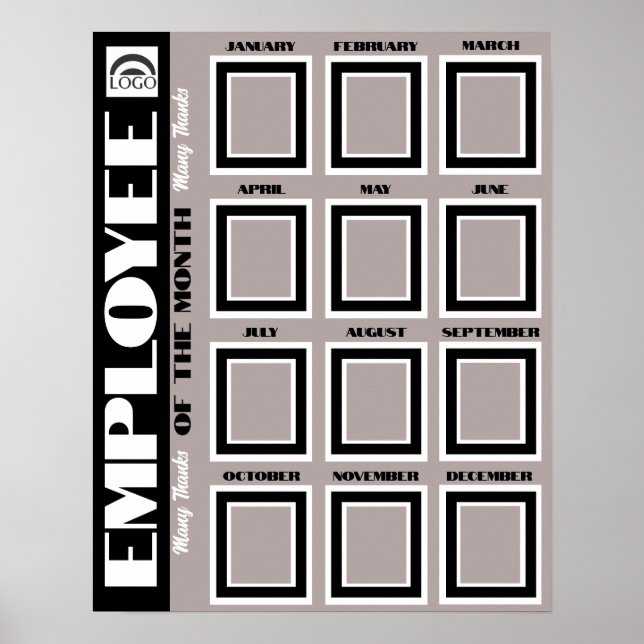 Poster 2.5X3IN photo employé de l'affichage du mois (Devant)