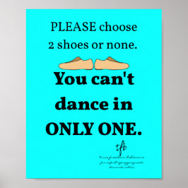 Poster 2 Chaussures ou Aucun Cyan Dance Studio