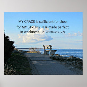 Poster 2 Corinthians 12:9 My Grace is sufficient ...