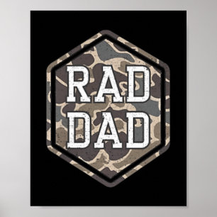 Poster 2 Faces Camo Rad Papa Rétro Camouflage Papa