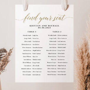 Poster 2 Longues Tables Trouvez Votre Place Plan de Table