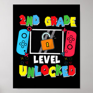 Poster 2e année déverrouillée Retour à l'école Premier jo