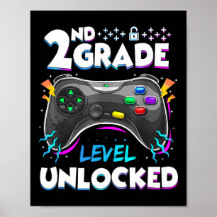 Poster 2e année déverrouillée Retour à l'école Premier jo