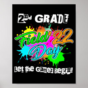 Poster 2e année Field Day 2022 Laisser les Jeux Commencer