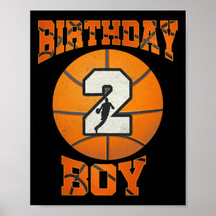 Poster 2e anniversaire tenue garçon basket-ball 2e année
