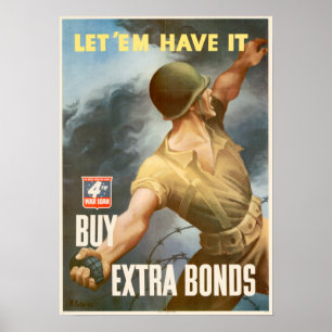 Poster 2ÈME GUERRE MONDIALE Acheter des obligations de gu