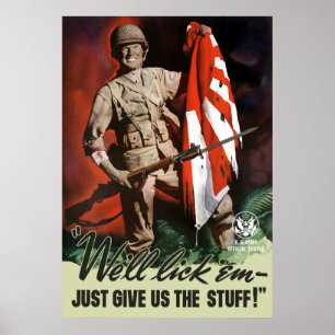 Poster 2ÈME GUERRE MONDIALE Army — On les lèche