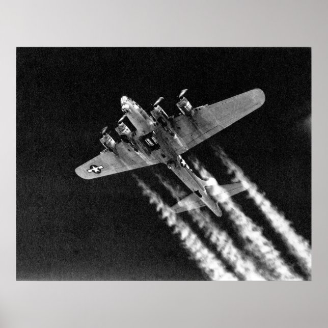 Poster 2ÈME GUERRE MONDIALE B-17 en vol (Devant)