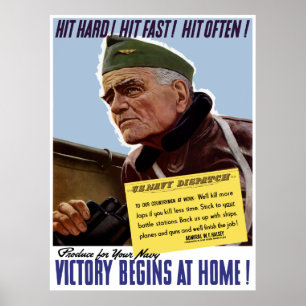 Poster 2ème guerre mondiale Bull Halsey
