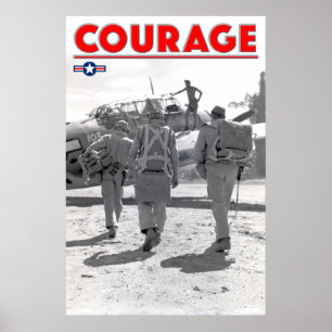 Poster 2ÈME GUERRE MONDIALE COURAGE - Équipe d'Avenger TB