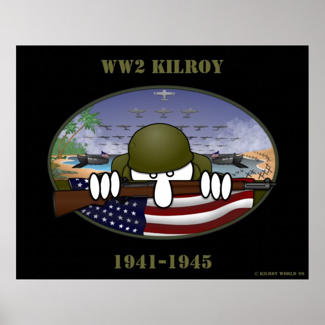 Poster 2ème guerre mondiale Kilroy (Devant)
