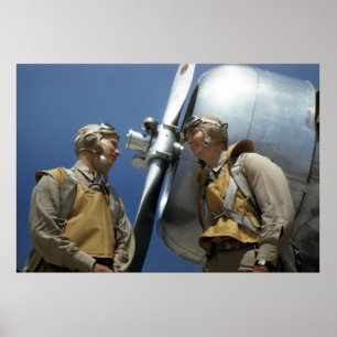 Poster 2ÈME GUERRE MONDIALE Marine Corps Aviation