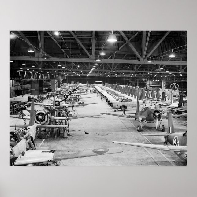 Poster 2ÈME GUERRE MONDIALE Mass Production, 1943 (Devant)