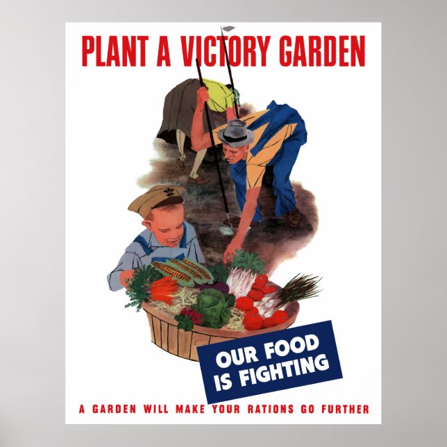 Poster 2ÈME GUERRE MONDIALE — Plante A Victory Garden (Devant)