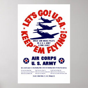 Poster 2ÈME GUERRE MONDIALE US Air Corps