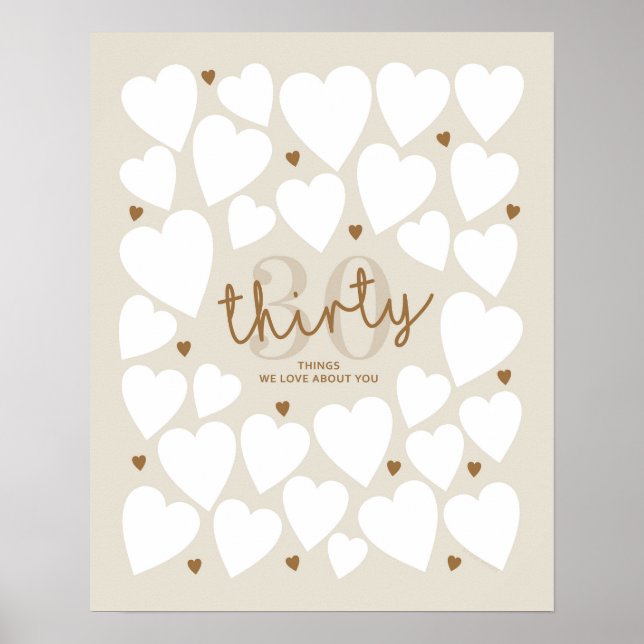 Poster 30 Choses Que Nous Aimons À Votre Sujet (Devant)