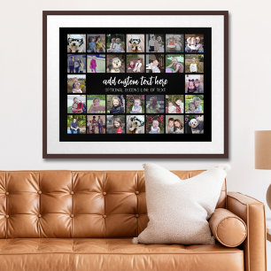 Poster 30 Grille de collage photo - 2 Zones de texte - no