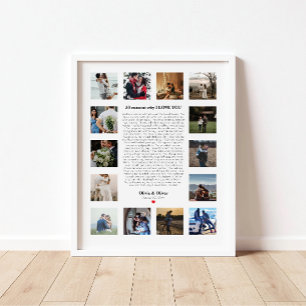 Poster 30 Raisons Je T'Aime Don Pour Femme, Petite Amie