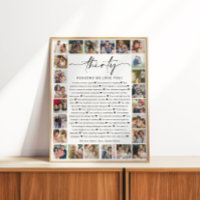 30 Raisons Nous Vous Aimons Photo Collage Keepsaké