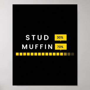 Poster 30 Stud 70 Muffin Dire Fête des pères Hommes Femme
