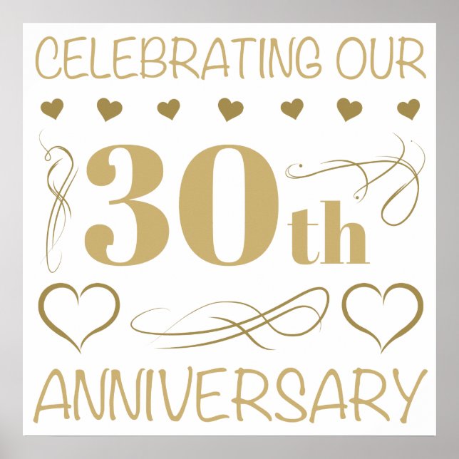 Poster 30e anniversaire du Mariage (Devant)