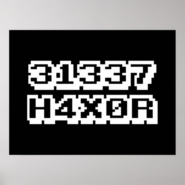 POSTER 31337 H4X0R (Devant)