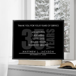 Poster 35 Years Retirement or Employee Appreciation Gift