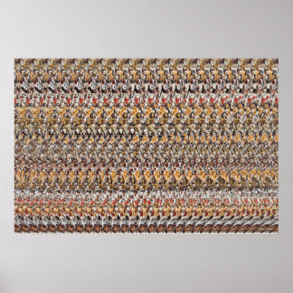 Poster 36" x 24" "Chiots jouant" 3D Magic Eye®