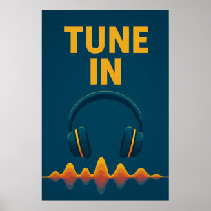 Poster 38, Tune In, Vintage Kunst