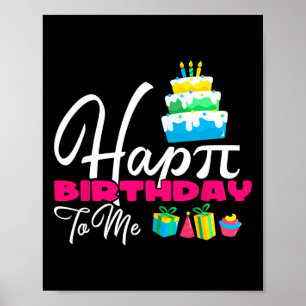 Poster 3.14 Gâteau Joyeux Jour Pi Pour Enseignant Joyeux 