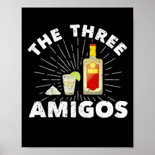 Poster 3 Amigos sel Tequila Lime Mexicaine