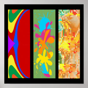Poster 3 couleurs du panneau