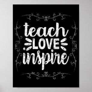 Poster 3- Enseigner l'Amour Inspirer chemise, Retro Ensei