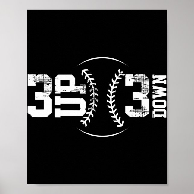 Poster 3 HAUT 3 Bas Baseball (Devant)