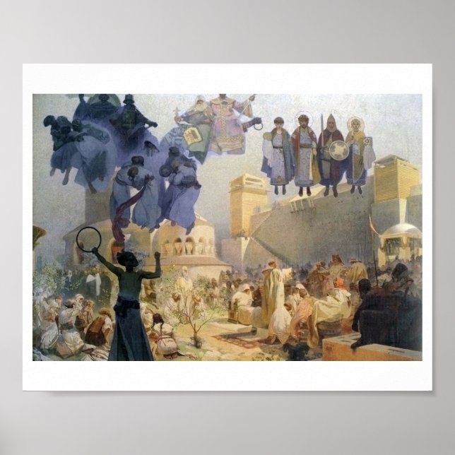Poster #3 L'introduction de la liturgie slave, Mucha (Devant)