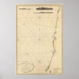 Poster 3 vues côtières, Chili